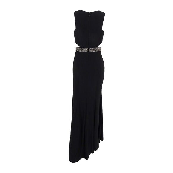 Xscape Women's Illusion Cutout Embellished Gown - Black - Picture 2 of 2